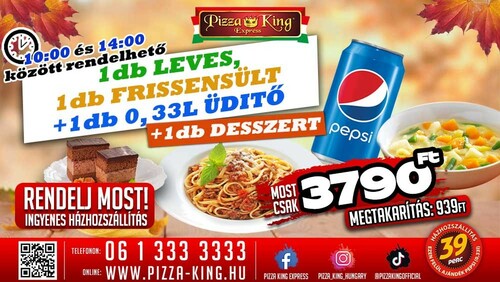 Pizza King 4 - Extra menü - Szuper ajánlat - Online order